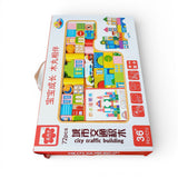 Set Bloques Construcción Madera x72 Piezas Infantil Bebes