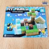 Set Bloques Magneticos Minecraft x50 Piezas Construccion 3d Azul o Verde