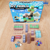 Set Bloques Magneticos Minecraft x50 Piezas Construccion 3d Azul o Verde