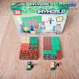 Set Bloques Magneticos Minecraft x50 Piezas Construccion 3d Azul o Verde