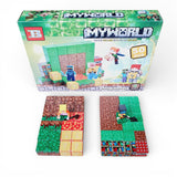 Set Bloques Magneticos Minecraft x50 Piezas Construccion 3d Azul o Verde
