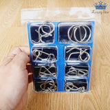 Set Puzzles Metalico X8 Rompecabeza Alambre Logica Destreza