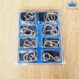 Set Puzzles Metalico X8 Rompecabeza Alambre Logica Destreza