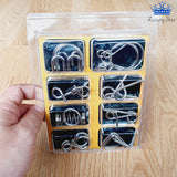 Set Puzzles Metalico X8 Rompecabeza Alambre Logica Destreza