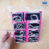 Set Puzzles Metalico X8 Rompecabeza Alambre Logica Destreza