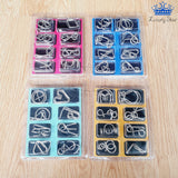 Set Puzzles Metalico X8 Rompecabeza Alambre Logica Destreza