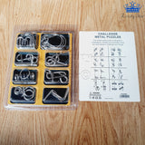 Set Puzzles Metalico X8 Rompecabeza Alambre Logica Destreza
