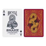 Cartas Poker Snake Bicycle Rojo Dorado Elegante Cardistry