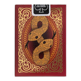 Cartas Poker Snake Bicycle Rojo Dorado Elegante Cardistry