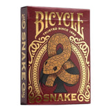 Cartas Poker Snake Bicycle Rojo Dorado Elegante Cardistry