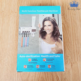 Soporte Esterilizador UV Cepillo Dientes Dispensador Crema Hogar