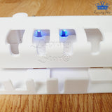 Soporte Esterilizador UV Cepillo Dientes Dispensador Crema Hogar