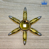 Fidget Spinner Metalico Antiestres Tornasol Dorado Formas