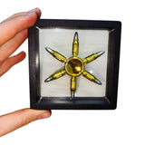 Fidget Spinner Metalico Antiestres Tornasol Dorado Formas