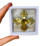 Fidget Spinner Metalico Antiestres Tornasol Dorado Formas
