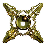Fidget Spinner Metalico Antiestres Tornasol Dorado Formas