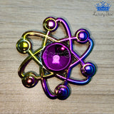 Fidget Spinner Metalico Antiestres Tornasol Dorado Formas