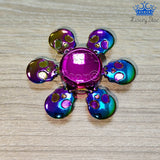 Fidget Spinner Metalico Antiestres Tornasol Dorado Formas