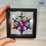 Fidget Spinner Metalico Antiestres Tornasol Dorado Formas