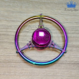 Fidget Spinner Metalico Antiestres Tornasol Dorado Formas