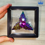 Fidget Spinner Metalico Antiestres Tornasol Dorado Formas