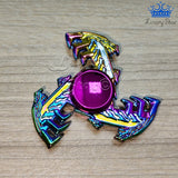 Fidget Spinner Metalico Antiestres Tornasol Dorado Formas