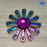 Fidget Spinner Metalico Antiestres Tornasol Dorado Formas