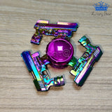 Fidget Spinner Metalico Antiestres Tornasol Dorado Formas