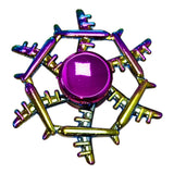 Fidget Spinner Metalico Antiestres Tornasol Dorado Formas