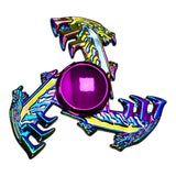 Fidget Spinner Metalico Antiestres Tornasol Dorado Formas