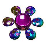 Fidget Spinner Metalico Antiestres Tornasol Dorado Formas