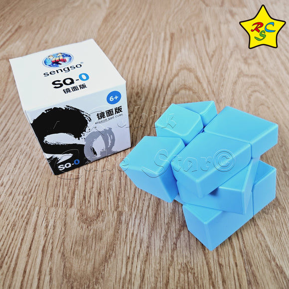 Square 0 Mirror Azul Shengshou Cubo Modificación Forma