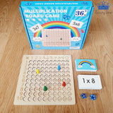 Tablas Multiplicar Aprende Matematicas Madera + Tarjetas