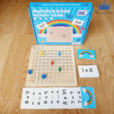 Tablas Multiplicar Aprende Matematicas Madera + Tarjetas