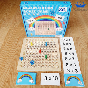 Tablas Multiplicar Aprende Matematicas Madera + Tarjetas