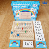 Tablas Multiplicar Aprende Matematicas Madera + Tarjetas