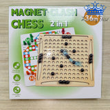 Tablero 2 en 1 Campo Magnetico Parques Juego Mesa Madera