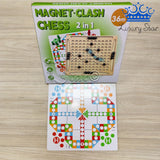 Tablero 2 en 1 Campo Magnetico Parques Juego Mesa Madera