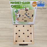 Tablero 2 en 1 Campo Magnetico Parques Juego Mesa Madera