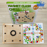 Tablero 2 en 1 Campo Magnetico Parques Juego Mesa Madera