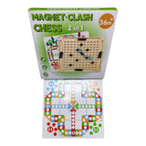 Tablero 2 en 1 Campo Magnetico Parques Juego Mesa Madera