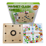Tablero 2 en 1 Campo Magnetico Parques Juego Mesa Madera
