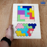 Tangram Calendario Madera Colores Puzzle Rompecabezas Figura