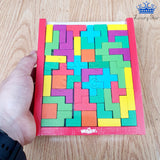 Juego Tangram Tetris Madera 48 Piezas Colores Figuras Reto