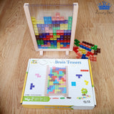 Juego Tangram Tetris De Mesa Real Fichas Colores + Tablero