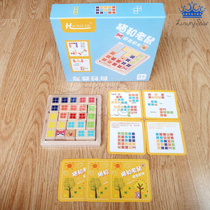 Tangram Tetris Madera Colores Perro Gato + Tarjetas Retos