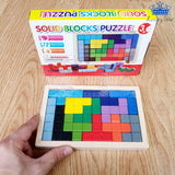 Tangram Tetris Puzzle Bloques Rompecabezas Figuras Colores