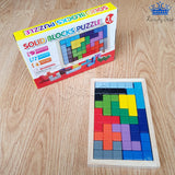 Tangram Tetris Puzzle Bloques Rompecabezas Figuras Colores