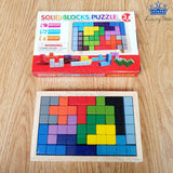 Tangram Tetris Puzzle Bloques Rompecabezas Figuras Colores