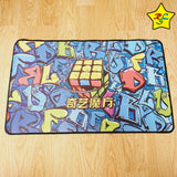 Stack Mat Tapete Speedcubing Qiyi Cubo Original Hand Graffiti